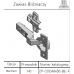 Петля полунакладная ZP-СОСА8450-ВЕ клиповая без пружины,Н-0, с эксцентриком, 45мм