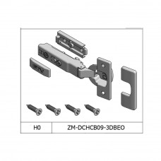 Петля НАКЛАДНАЯ SOLID PRO с доводчиком 3D ,Прямая планка CLIPON, черная(20шт)